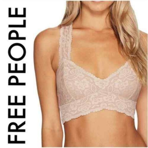 Free People Other - COPY - Free People Galloon Lace Racerback Bralette. Nude. NWT!